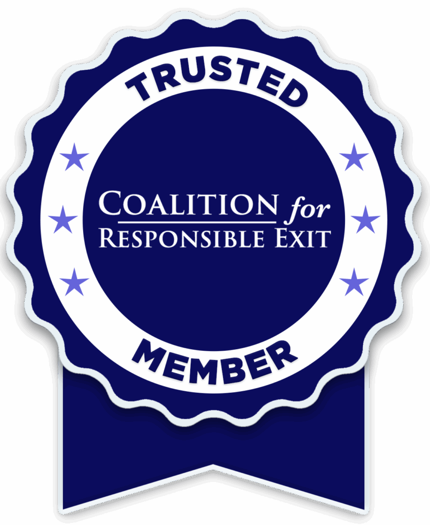 Coalition For Responsible Exit Trusted Member Badge Blue