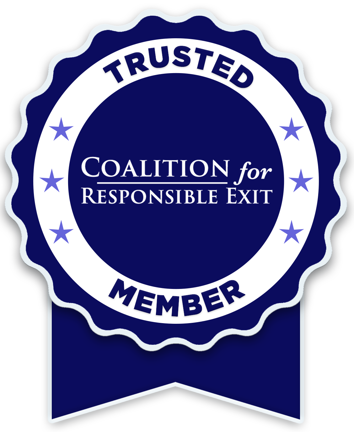 Coalition For Responsible Exit Trusted Member Badge Blue